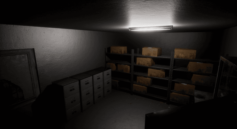 Heavy locked iron vault door