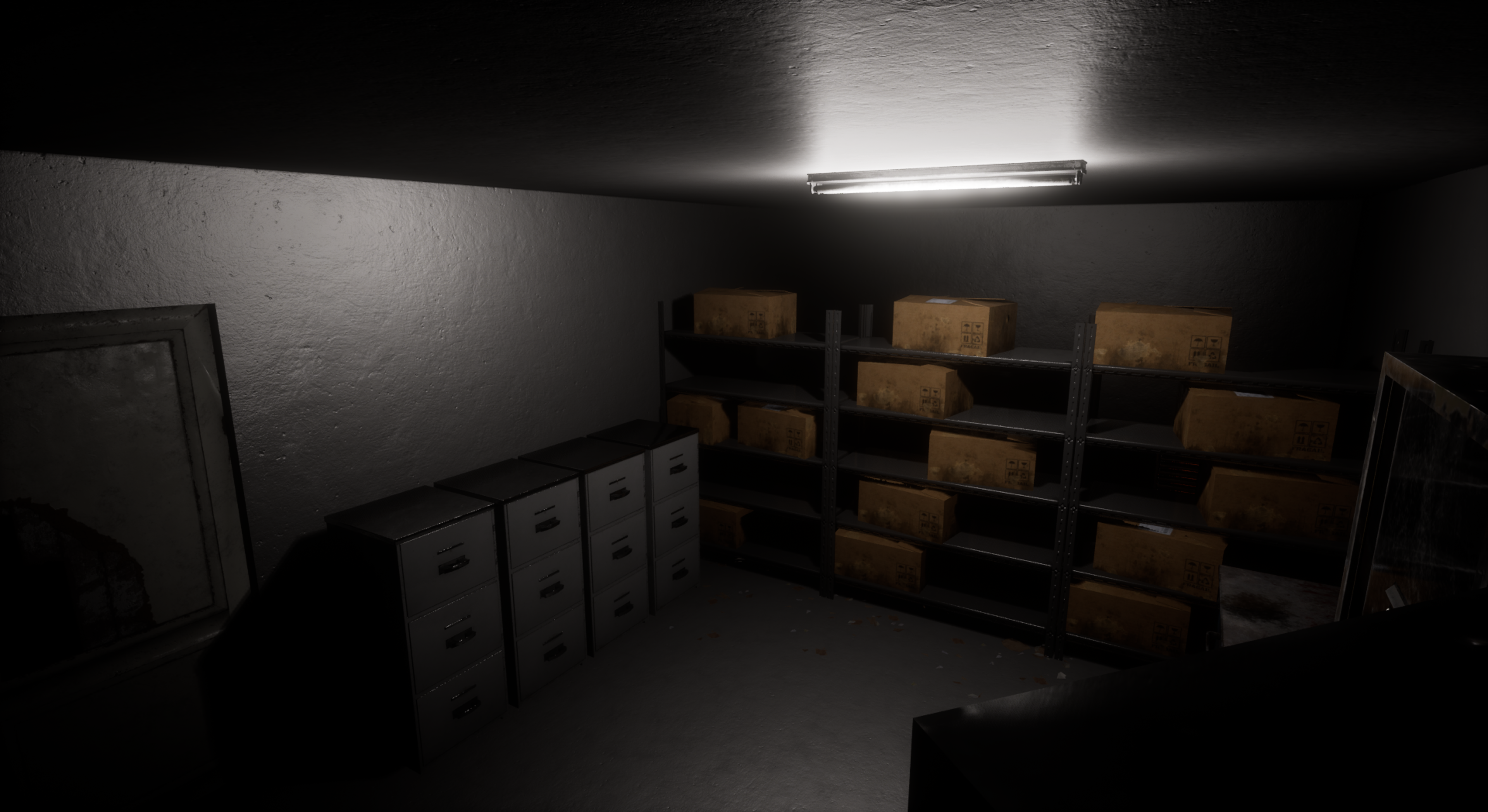 Heavy locked iron vault door